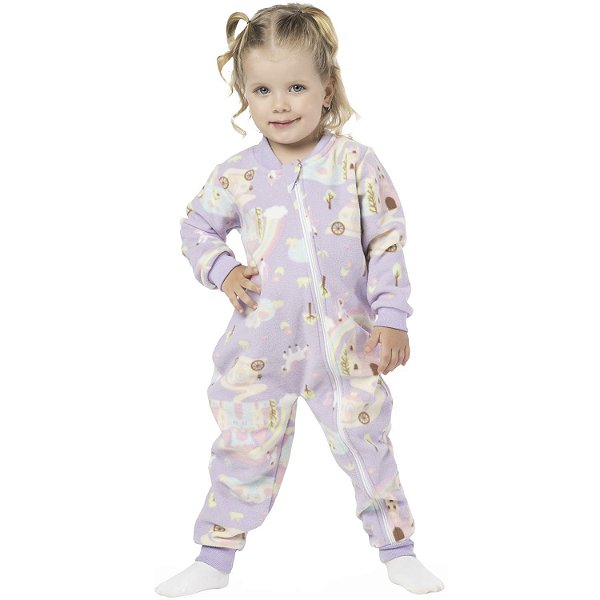 PIJAMA INFANTIL MENINA MEGA SOFT UNICÓRNIO