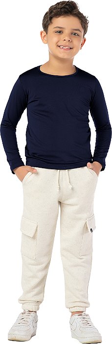 BLUSA TÉRMICA INFANTIL UNISSEX MARINHO