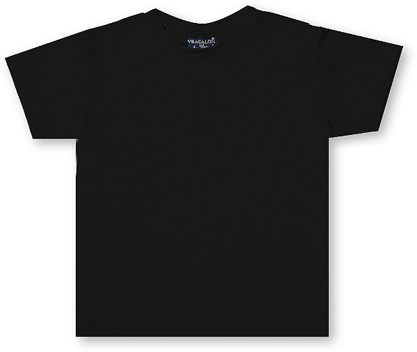 Camiseta infantil unissex dry fit proteção UV 50+ preta