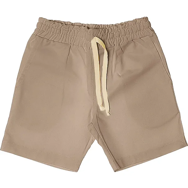 Bermuda infantil menino básica sarja bege