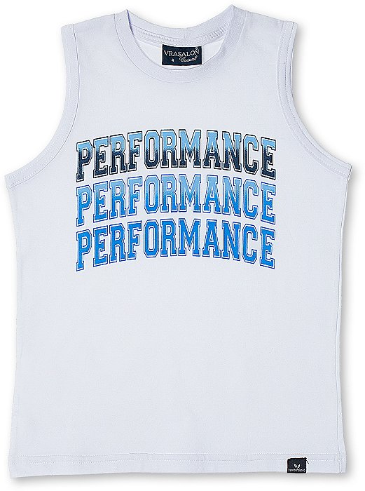 Camiseta regata infantil menino estampada algodão branca