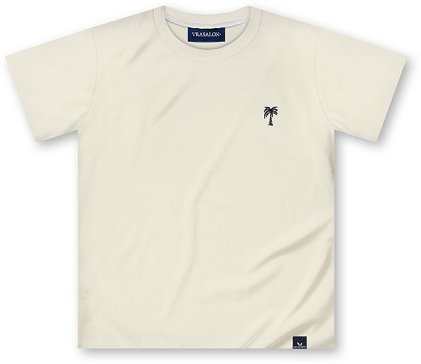 Camiseta infantil menino lisa básica algodão crú