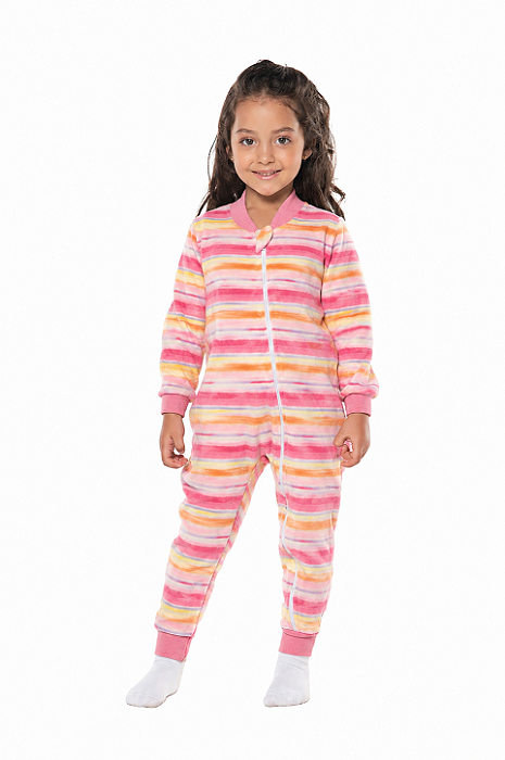 Pijama infantil soft listrado