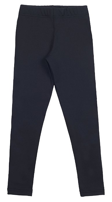 Calça legging infantil menina flanelada preta