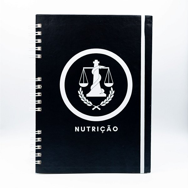 Caderno Universitário - Capa Preta Profissão Nutrição