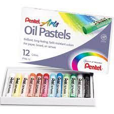 Giz Pastel Oleoso Pentel c/12 cores.