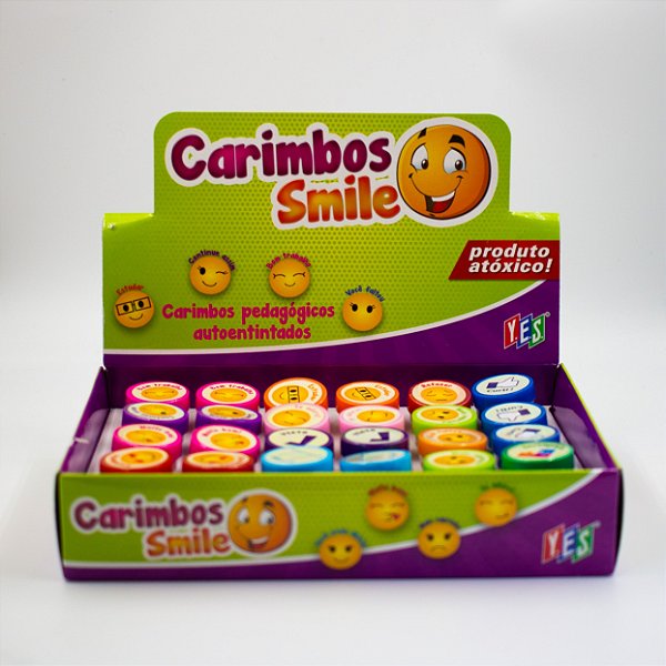 Carimbo Auto entintados- Smile com 24 und.