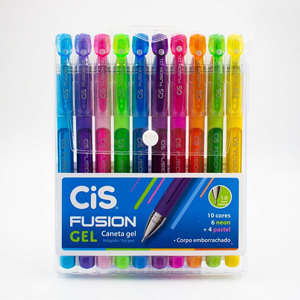 Caneta  Cis Fusion Gel c/10 cores.
