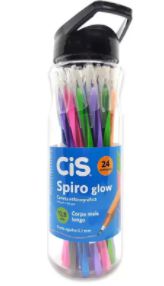 Caneta Cis Spiro Glow Kit 24 unid na Garrafa - CIS