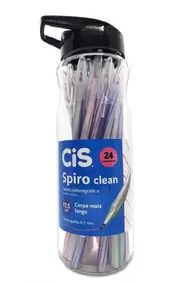 Caneta Cis Spiro Clean c/24 unidades.