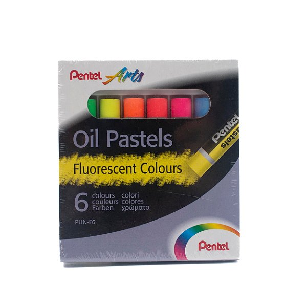 Giz Pastel Oleoso Pentel c/6 cores Neon.