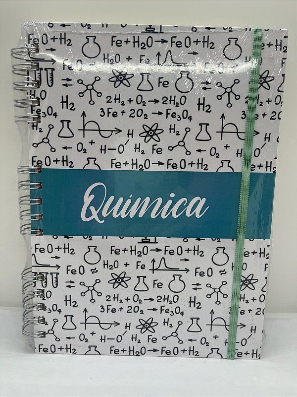 Caderno Universitário Espiral Capa Quimica .