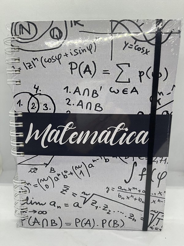Caderno Universitário Capa Matematica.