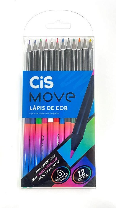 Lápis de Cor Cis Move  C/12 Cores Triangular