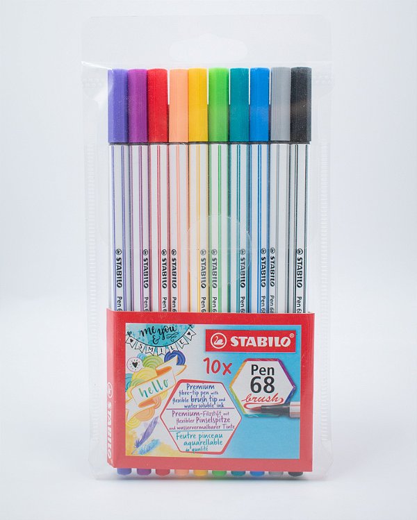 Caneta Stabilo Brush Pen 68 c/10