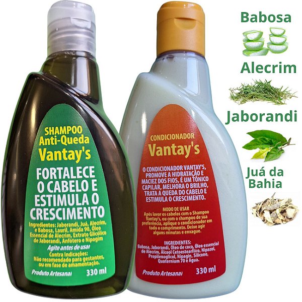 Shampoo e Condiciondor antiqueda (Babosa, Jaborandi, Juá  e Alecrim)