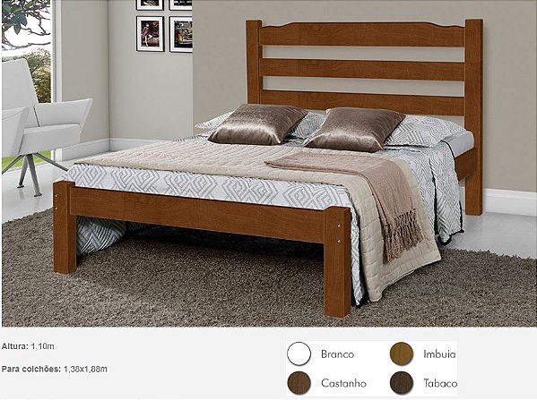 CAMA SANTILIO 05 CASAL 1,38x1,88 - IMBUIA