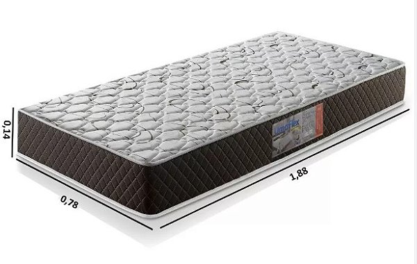 COLCHÃO UMAFLEX BRONZE SOLTEIRO 88X188X14 - D23 BORDADO