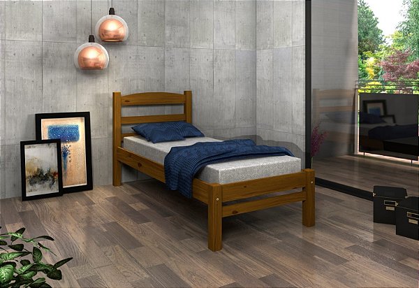CAMA PORTO MADERO PORTO DA BARRA IMBUIA - SOLTEIRO - 1,88 x 88