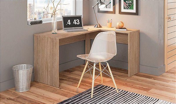 MESA COMPUTADOR DEMOBILE DE CANTO OFFICE PRESENCE NOGAL TOUCH