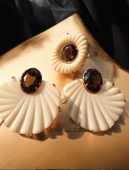 Conjunto Baquelite Off-White