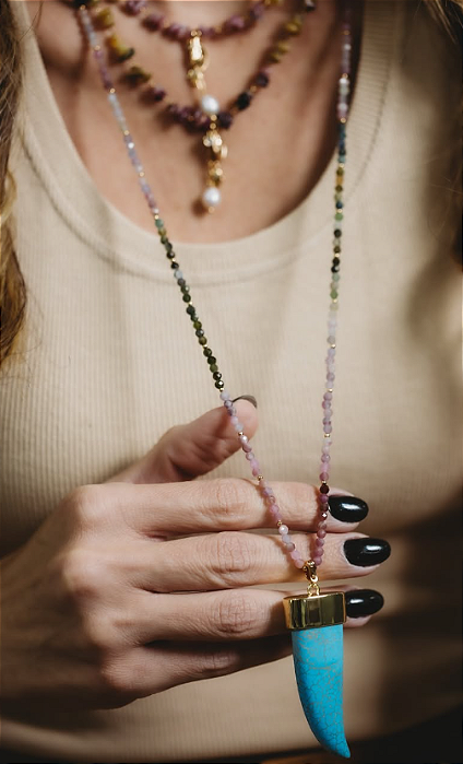 Colar Turmalina Dente