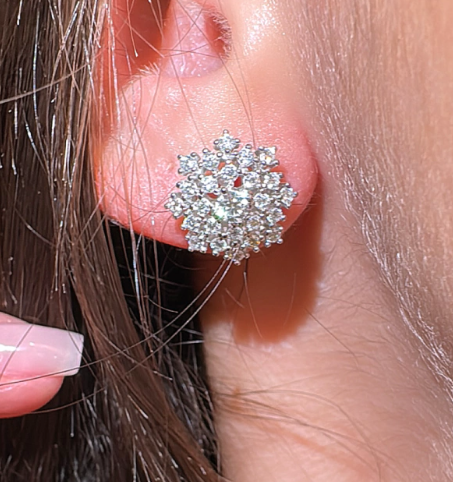 Brinco Chuveiro Moissanite