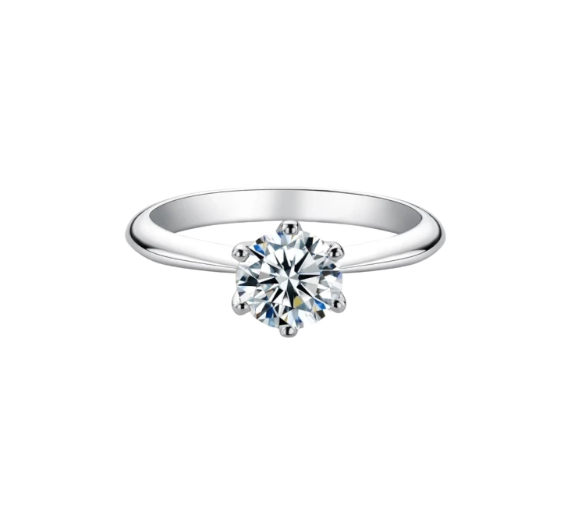 Anel Solitario Moissanite 0.5 CT