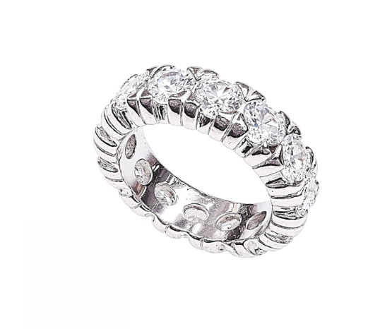 Aliança Moissanite Inteira