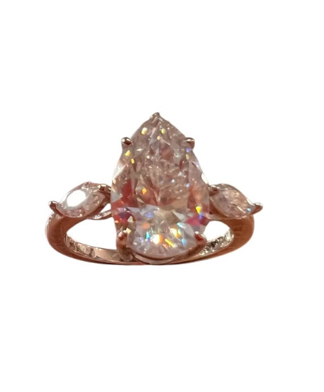 Anel Gota Moissanite