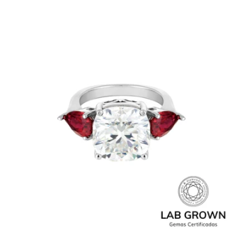 Anel Rubi Lab Grown