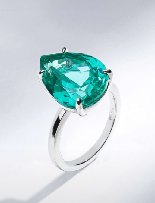 Anel Turmalina Lab Grown