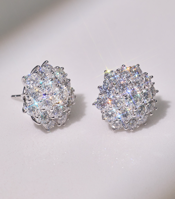 Brinco Chuveiro Moissanite
