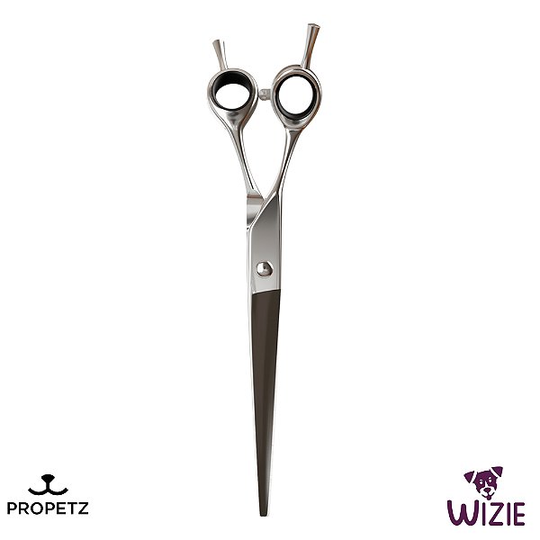 Tesoura CANHOTO Curva Chrome 440C 7.5" Premium
