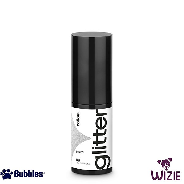 Glitter Pet em Pó Collora - Prata - 15g