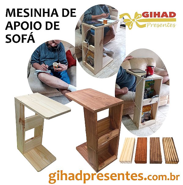 MESINHA de APOIO de SOFA de MADEIRA