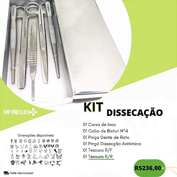 KIT DISSECAÇÃO DUAS TESOURAS