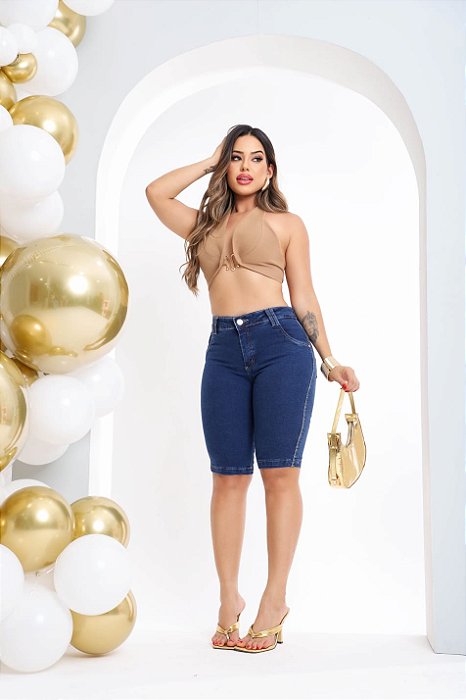 Bermuda Pedal Dariah Jeans Feminino