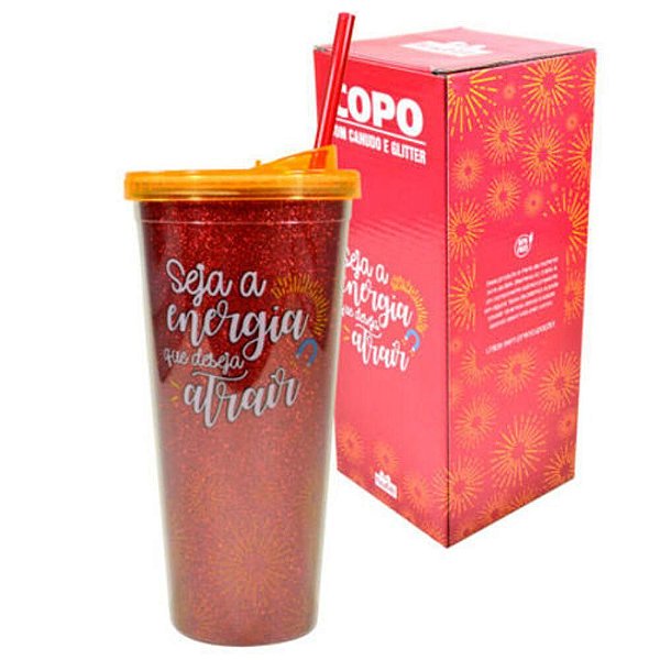 COPO COM CANUDO SEJA ENERGIA QUE DESEJA ATRAIR