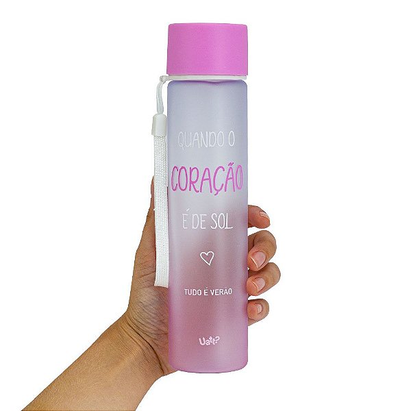 GARRAFA CILINDRICA ALCA - CORES CORACAO DE SOL