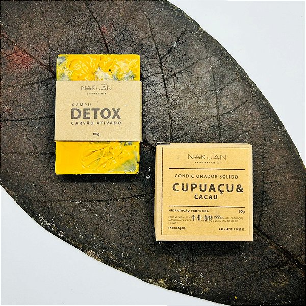 Condicionador de Cacau e Xampu Detox - Cabelos oleosos