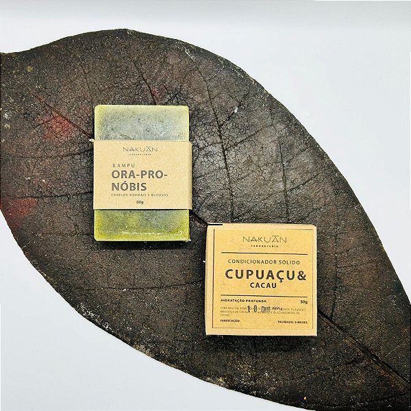 Condicionador de Cacau e Xampu Ora-pro-nóbis - Cabelos normais