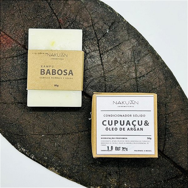 Condicionador de Argan e Xampu de Babosa - Cabelos secos