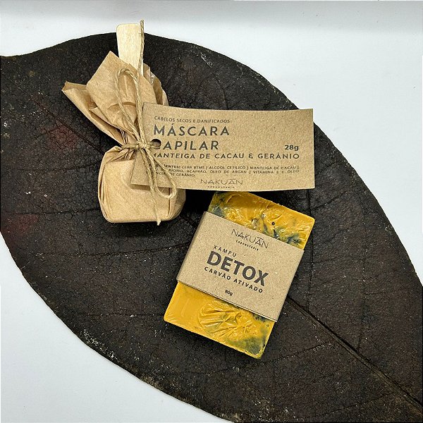 Máscara Capilar e Xampu Detox - Cabelos oleosos