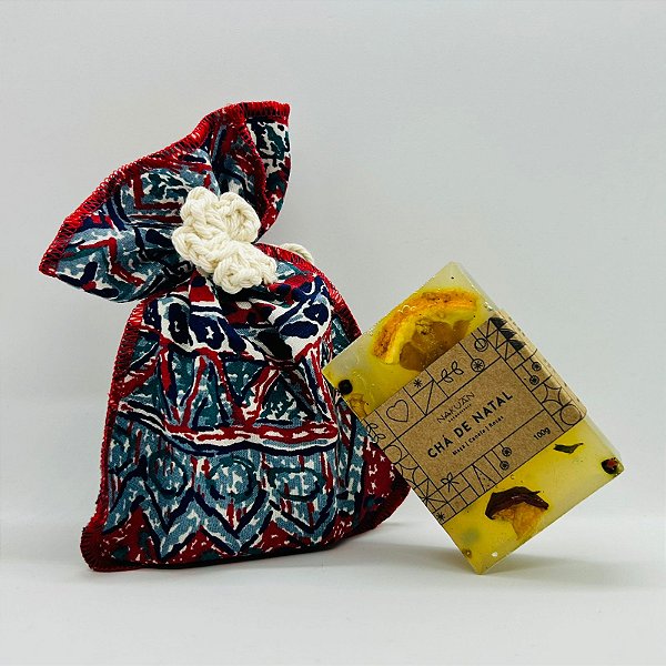 Saco de Chita para Presente Upcycling