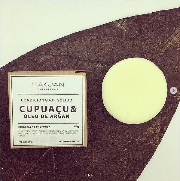 Condicionador Sólido de Cupuaçu e Óleo de Argan