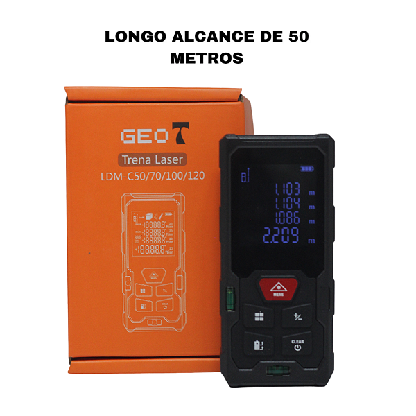 Trena Laser Digital Medidor De Distância 50 Metros Com Nível (2969)