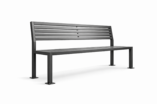 Banco metálico urbano