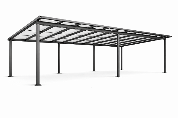 Estrutura metálica para telhado comercial