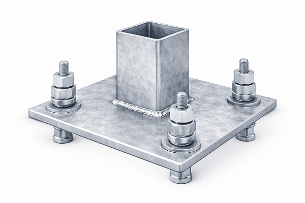 Base de ancoragem para estrutura metálica